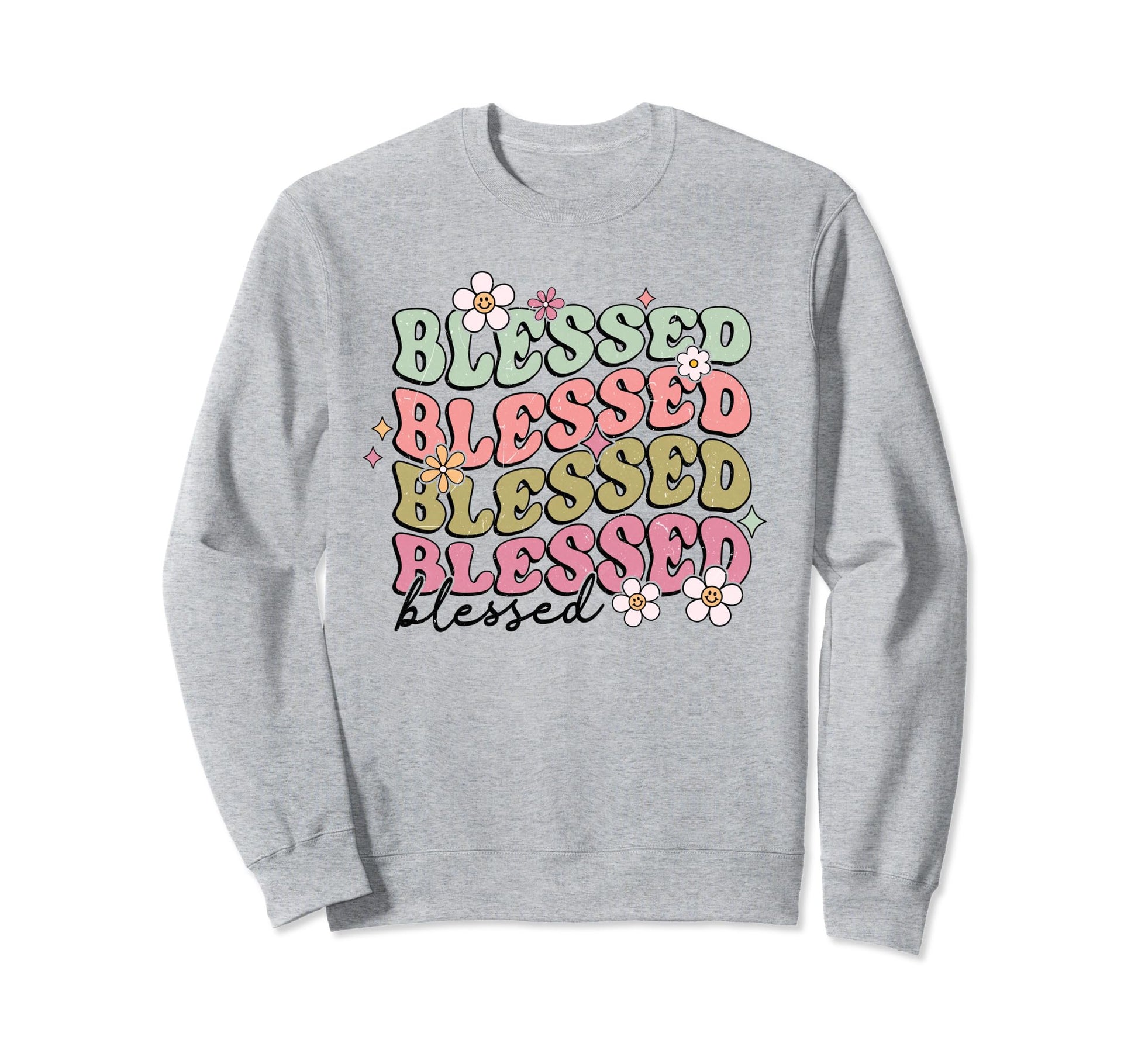 Boho Blessed Religious Jesus Sweatshirt - Casual Everyday Wear Men Women - T-Shirt, Sweatshirt, Hoodie