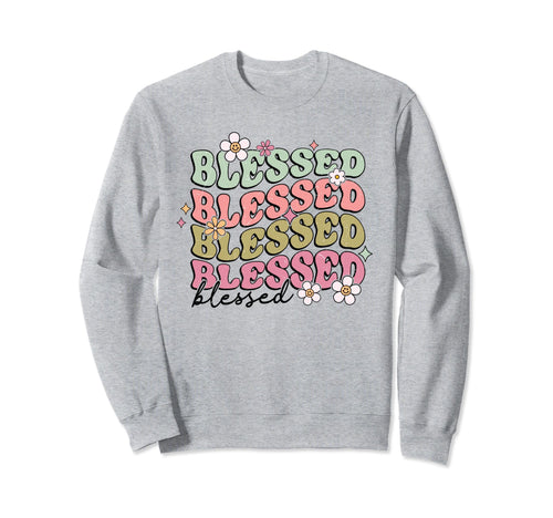 Boho Blessed Religious Jesus Sweatshirt - Casual Everyday Wear Men Women - T-Shirt, Sweatshirt, Hoodie