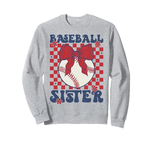 Baseball Sister Coquette Bow Sport Sweatshirt - Streetwear Style Men Women - T-Shirt, Sweatshirt, Hoodie