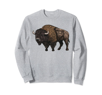 American Bison Silhouette National Sweatshirt - Aesthetic Graphic Unisex - T-Shirt, Sweatshirt, Hoodie
