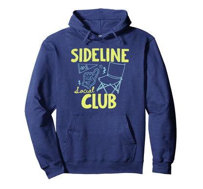 Softball Mom Sideline Social Club Parent Hoodie - Unique Graphic Unisex - T-Shirt, Sweatshirt, Hoodie