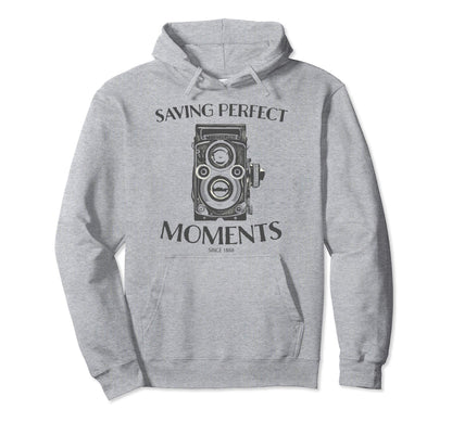 Saving Moments Camera Photographers Hoodie - Unique Graphic for Adults - T-Shirt, Sweatshirt, Hoodie