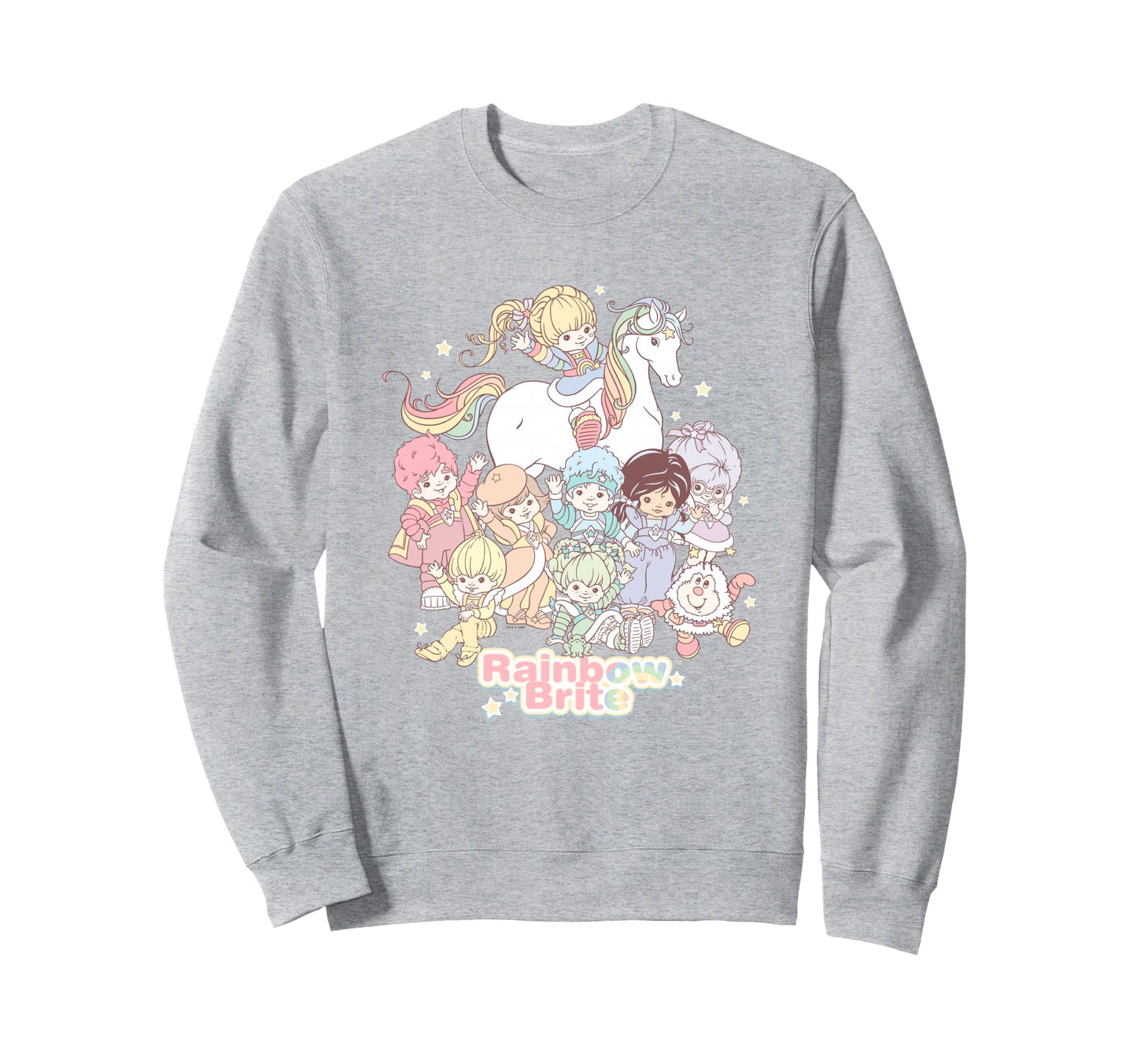 Rainbow Brite Pastel Colors Group Sweatshirt - Novelty Apparel for Adults - T-Shirt, Sweatshirt, Hoodie