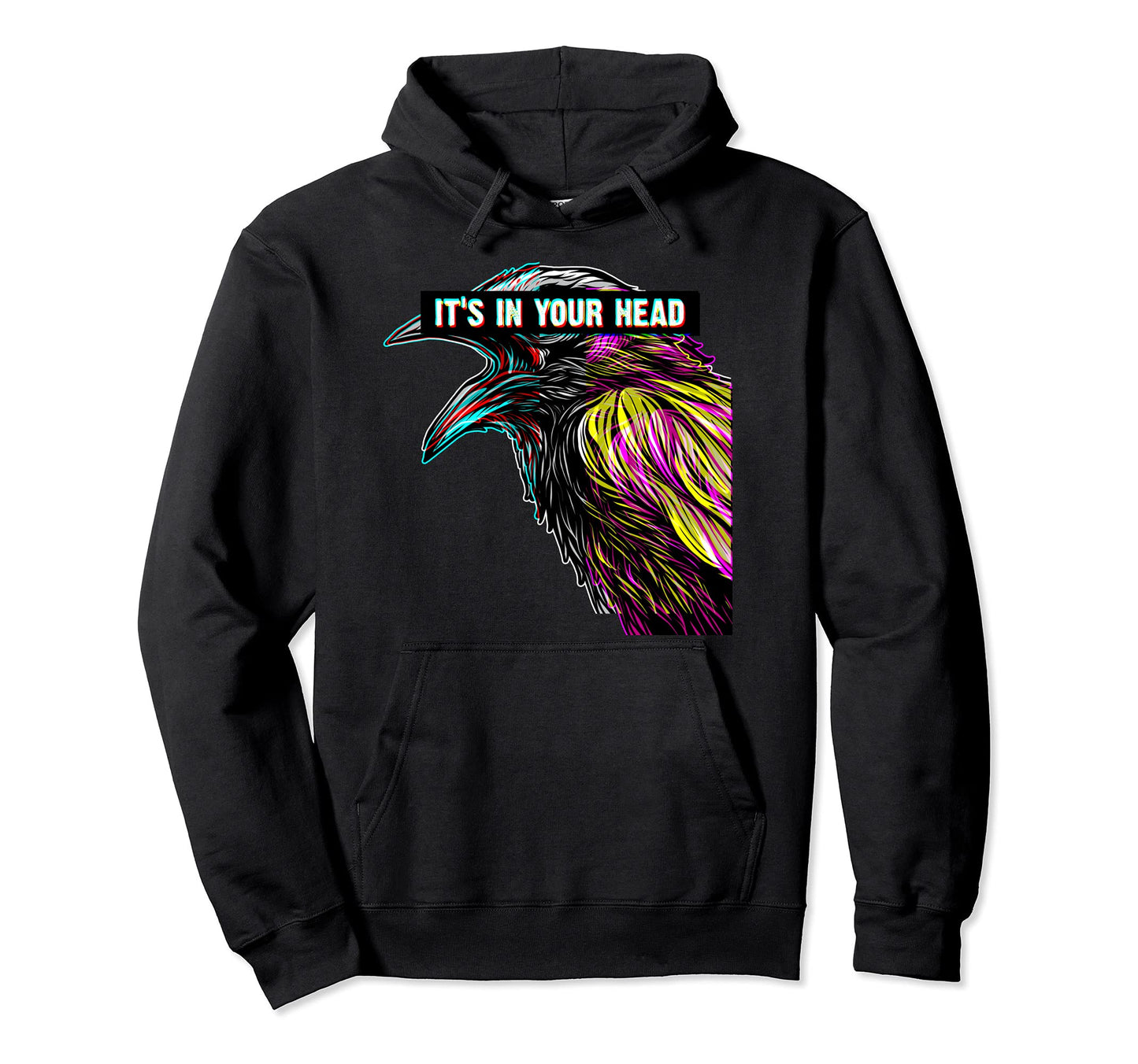 Its Your Head Sad Raven Vaporwave Hoodie - Custom Art Print for Adults - T-Shirt, Sweatshirt, Hoodie