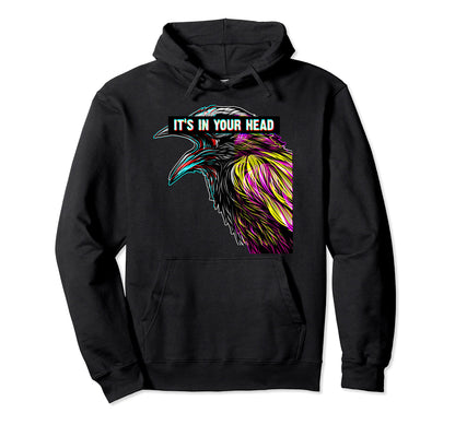 Its Your Head Sad Raven Vaporwave Hoodie - Custom Art Print for Adults - T-Shirt, Sweatshirt, Hoodie