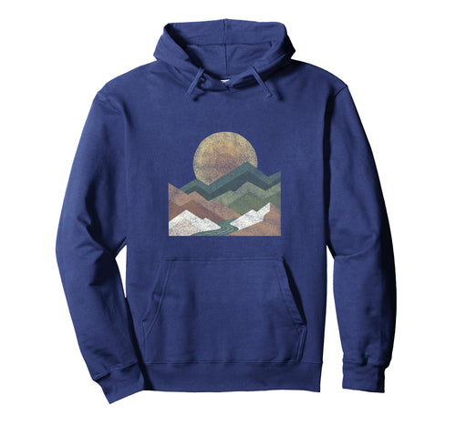 Boho Landscape Mountains Geometric Hoodie - Fun Novelty Design Men Women - T-Shirt, Sweatshirt, Hoodie