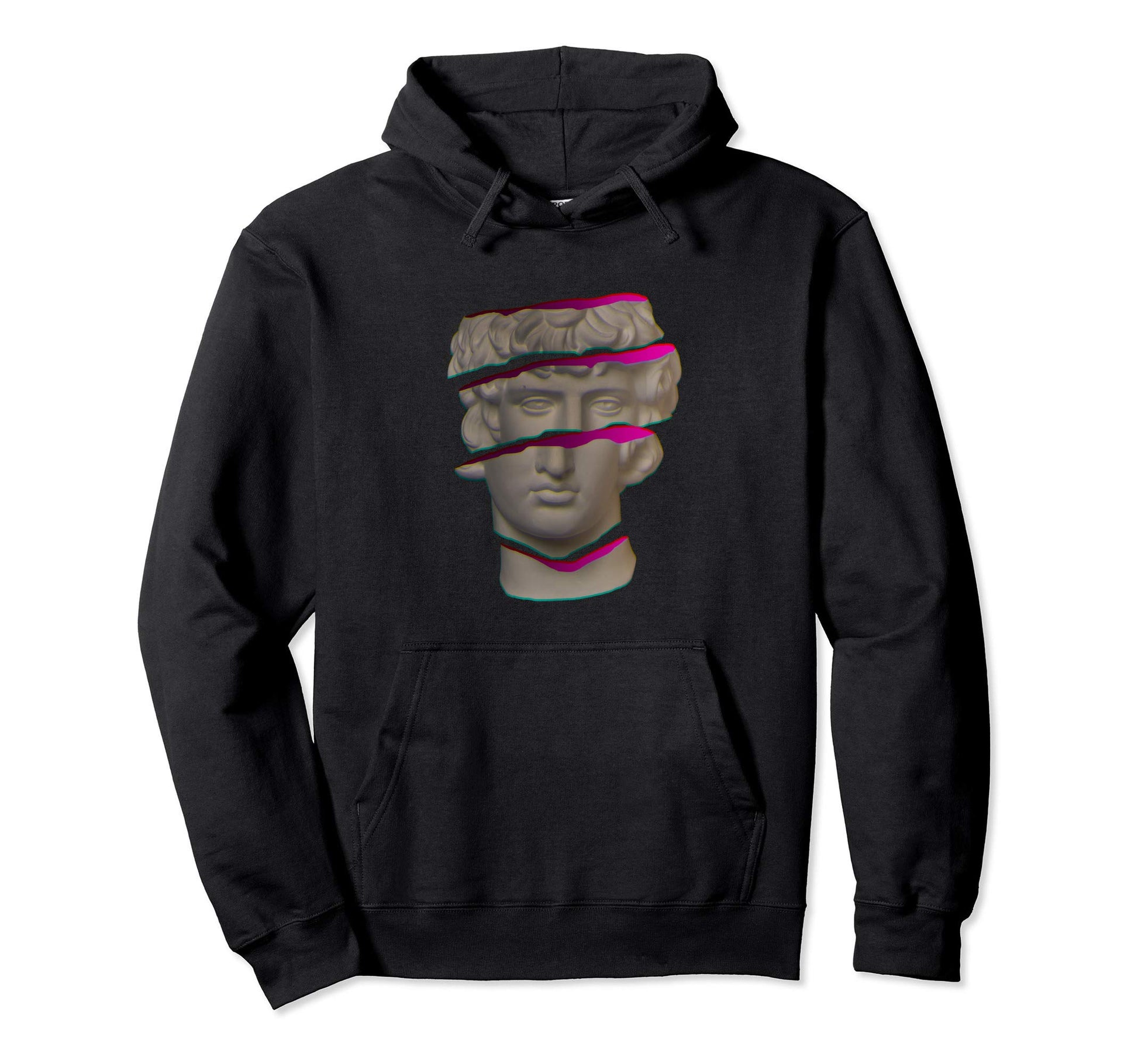 Vaporwave Aesthetic Sliced Statue Hoodie - Streetwear Style Men Women - T-Shirt, Sweatshirt, Hoodie