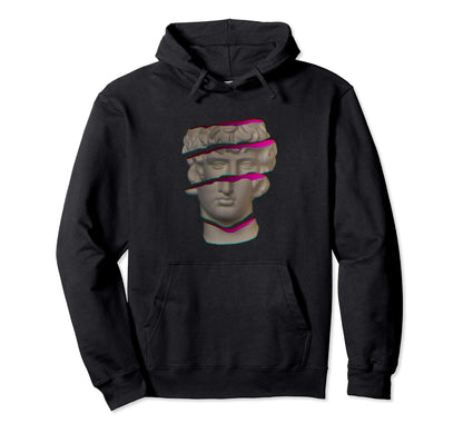 Vaporwave Aesthetic Sliced Statue Hoodie - Streetwear Style Men Women - T-Shirt, Sweatshirt, Hoodie