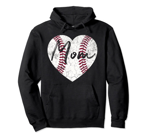 Softball Baseball T Ball Heart Mom Hoodie - Aesthetic Graphic Unisex - T-Shirt, Sweatshirt, Hoodie