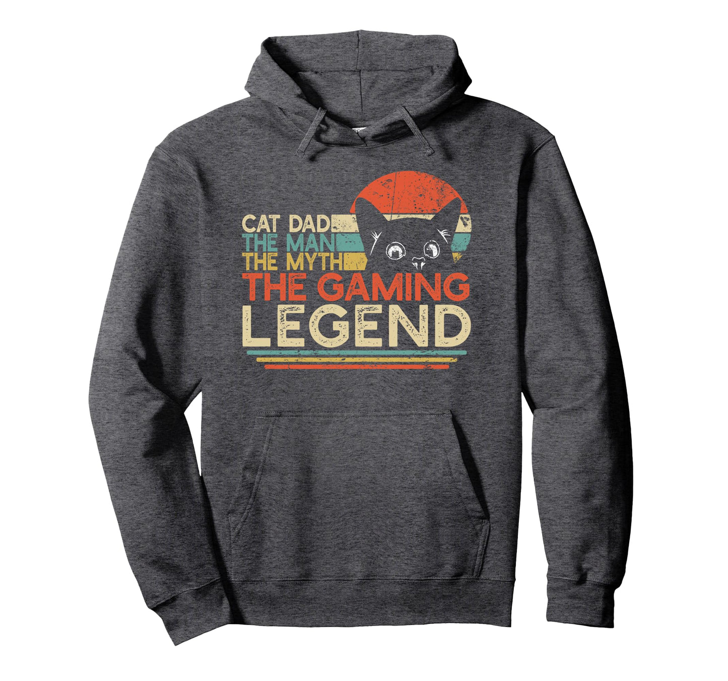 Video Game Player Cat Dad Myth Gaming Hoodie - Trendy Graphic for Adults - T-Shirt, Sweatshirt, Hoodie
