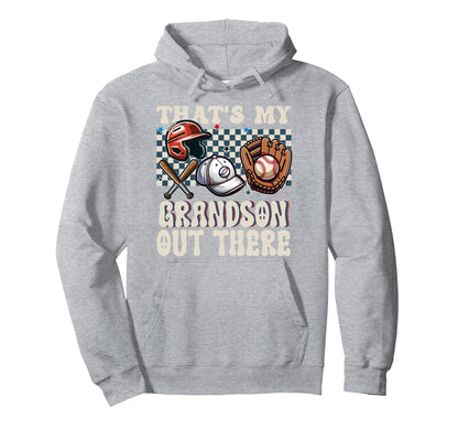 Thats My Grandson Out There Baseball Hoodie - Minimalist Print Men Women - T-Shirt, Sweatshirt, Hoodie