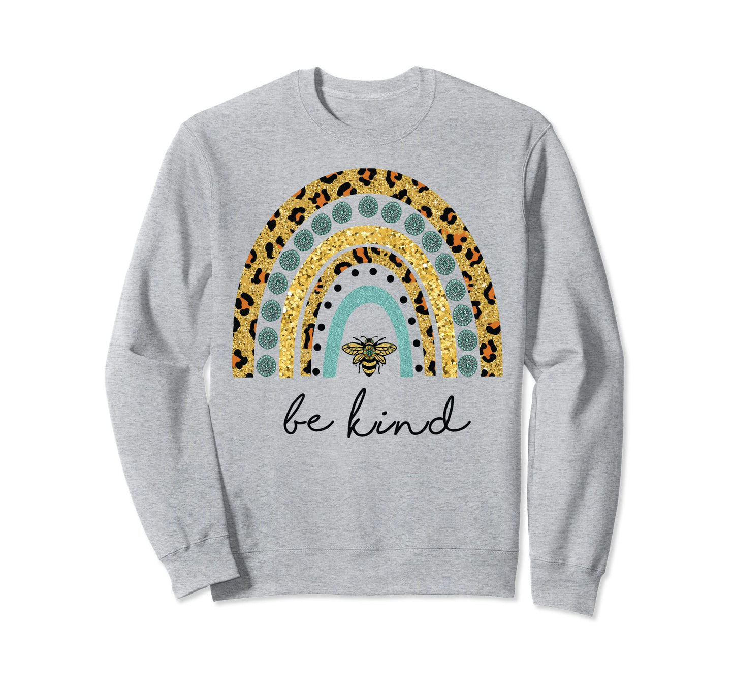 Be Kind Boho Rainbow Bee Kind Tshirts Sweatshirt - Graphic Print Men Women - T-Shirt, Sweatshirt, Hoodie