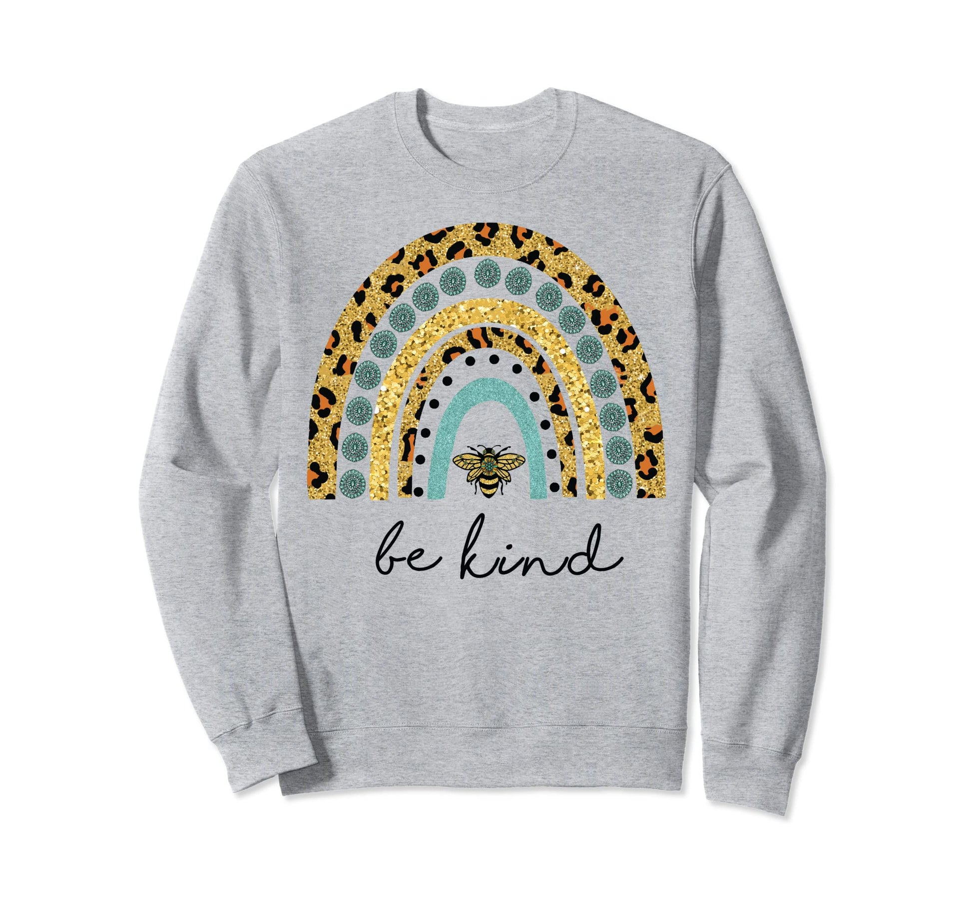 Be Kind Boho Rainbow Bee Kind Tshirts Sweatshirt - Graphic Print Men Women - T-Shirt, Sweatshirt, Hoodie