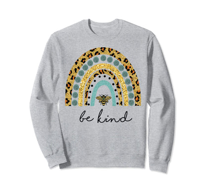 Be Kind Boho Rainbow Bee Kind Tshirts Sweatshirt - Graphic Print Men Women - T-Shirt, Sweatshirt, Hoodie
