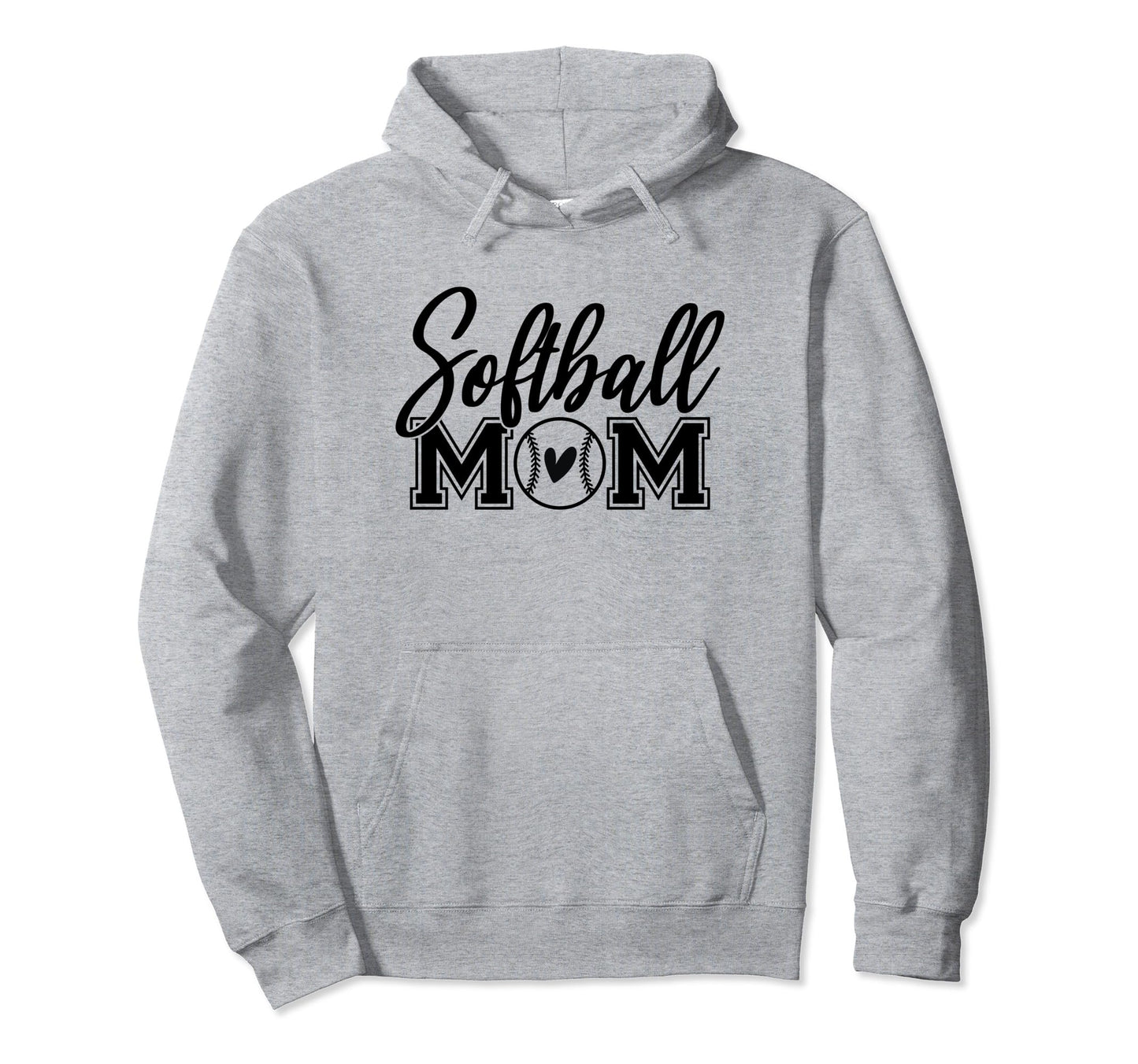 Softball Game Mom Day Heart Softball Mom Hoodie - Aesthetic Graphic Unisex - T-Shirt, Sweatshirt, Hoodie