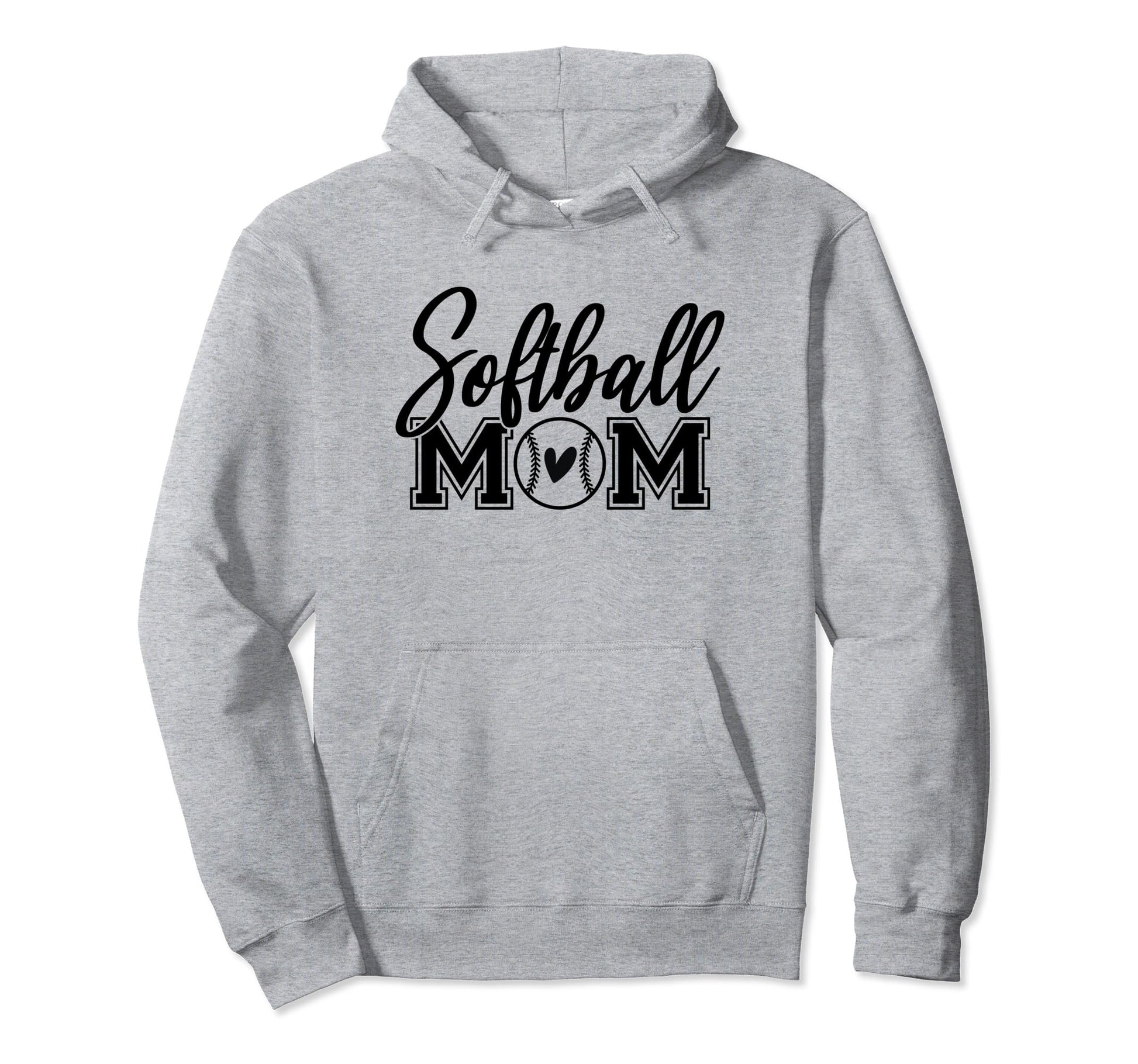 Softball Game Mom Day Heart Softball Mom Hoodie - Aesthetic Graphic Unisex - T-Shirt, Sweatshirt, Hoodie