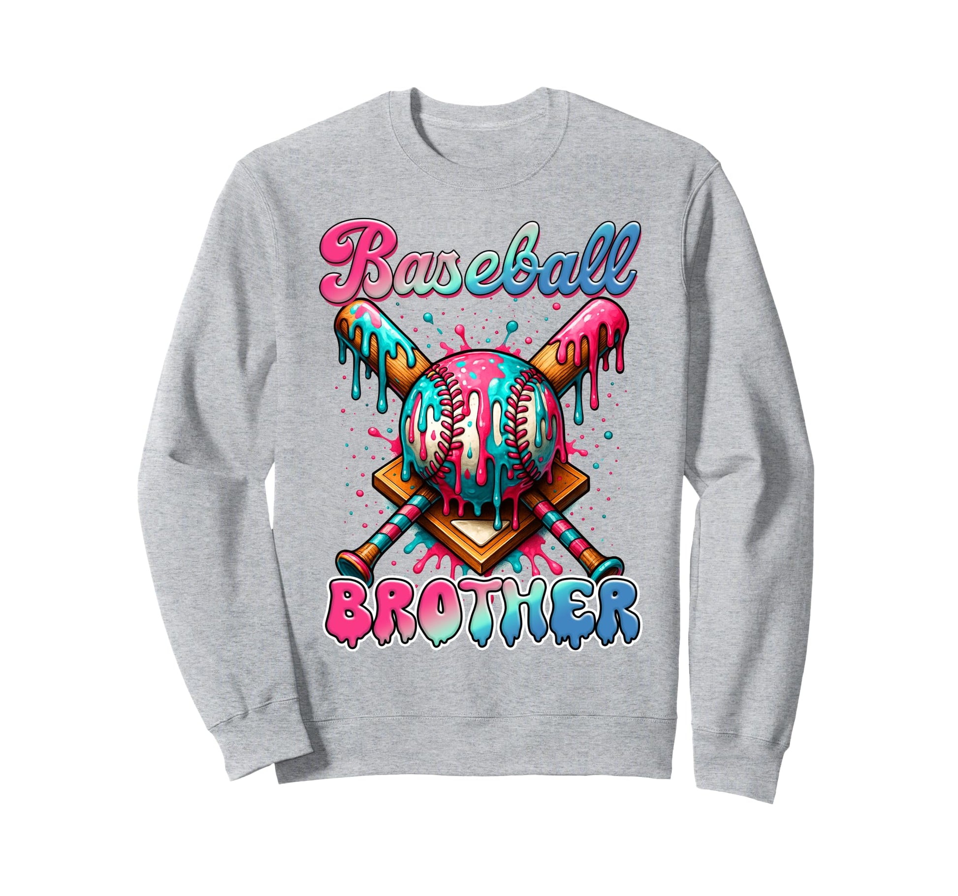 Baseball Brother Game Day Vibes Ice Sweatshirt - Trendy Graphic Unisex - T-Shirt, Sweatshirt, Hoodie