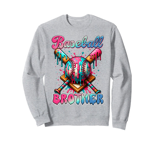 Baseball Brother Game Day Vibes Sweatshirt - Custom Art Print Men Women - T-Shirt, Sweatshirt, Hoodie
