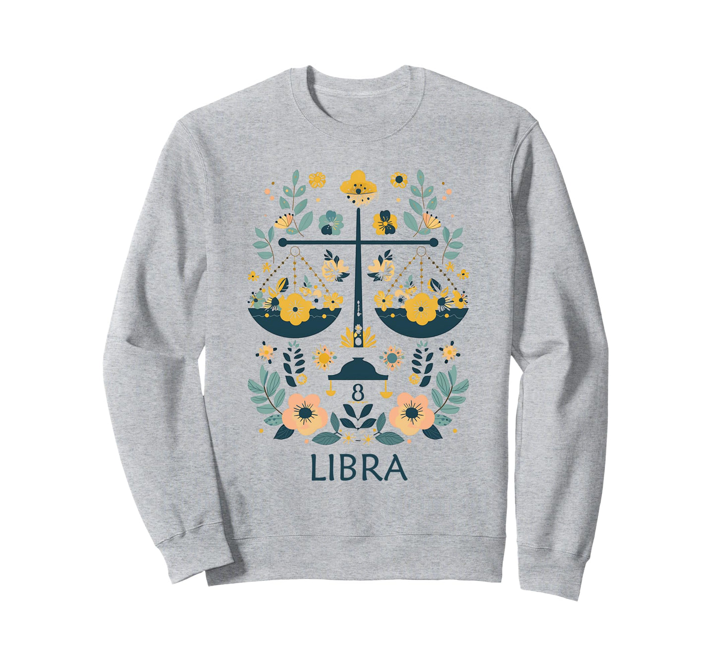 Libra Zodiac Sign Boho Floral Sweatshirt - Novelty Apparel Men Women - T-Shirt, Sweatshirt, Hoodie