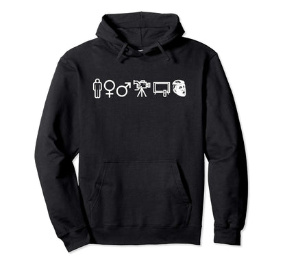 Person Camera Tv Trump Hoodie - Aesthetic Graphic for Adults - T-Shirt, Sweatshirt, Hoodie