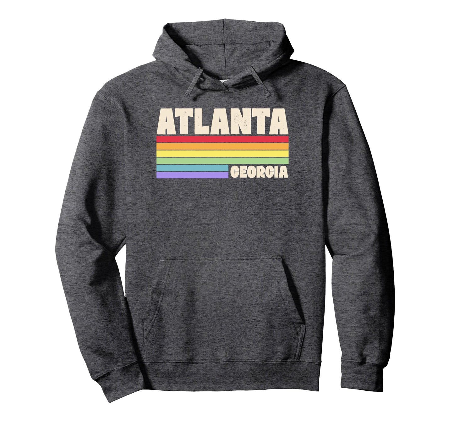 Atlanta Georgia Gay Pride Rainbow Flag Hoodie - Graphic Print Men Women - T-Shirt, Sweatshirt, Hoodie