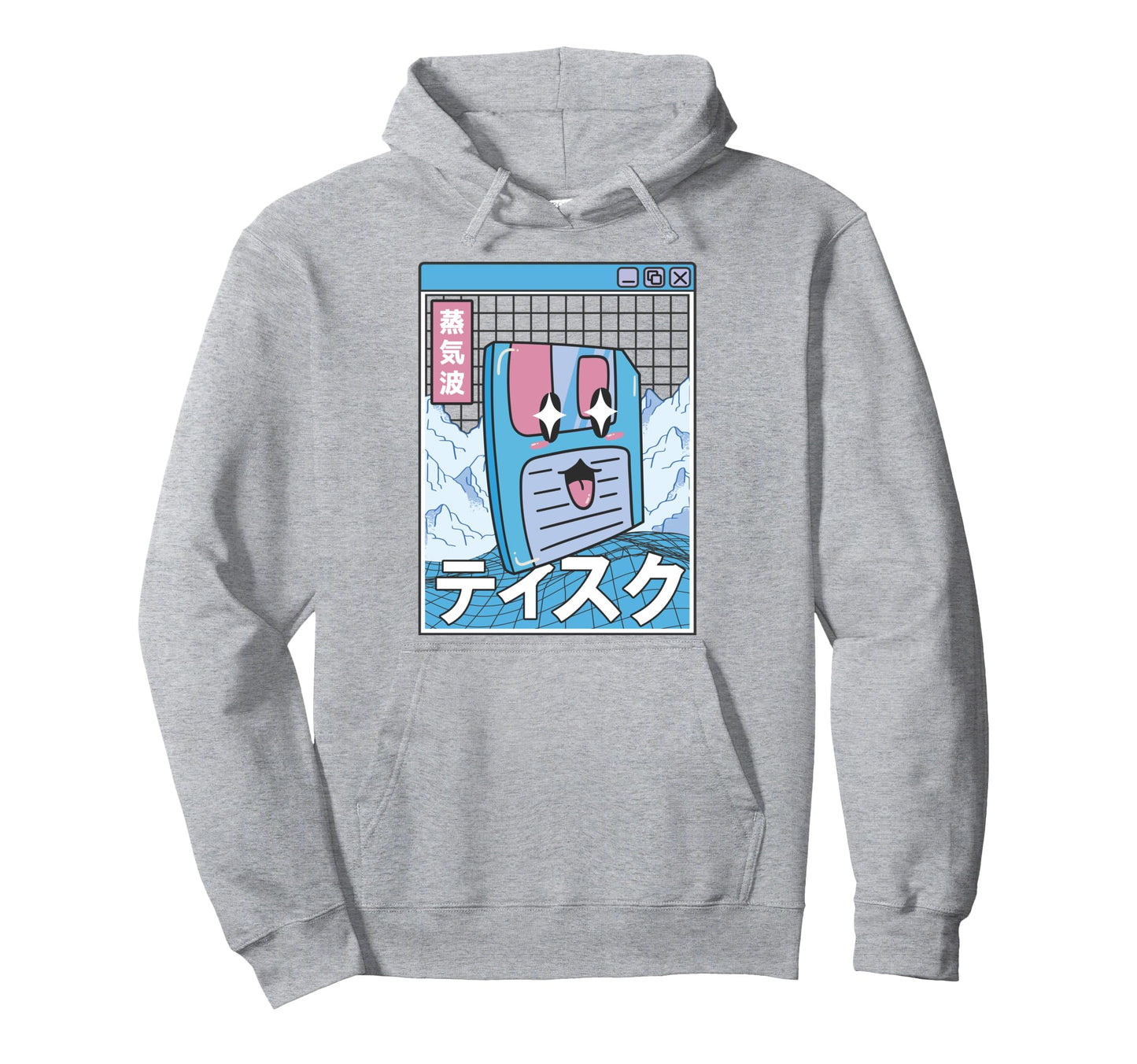 Happy Floppy Disk Digital Japan Otaku Hoodie - Minimalist Print Unisex - T-Shirt, Sweatshirt, Hoodie