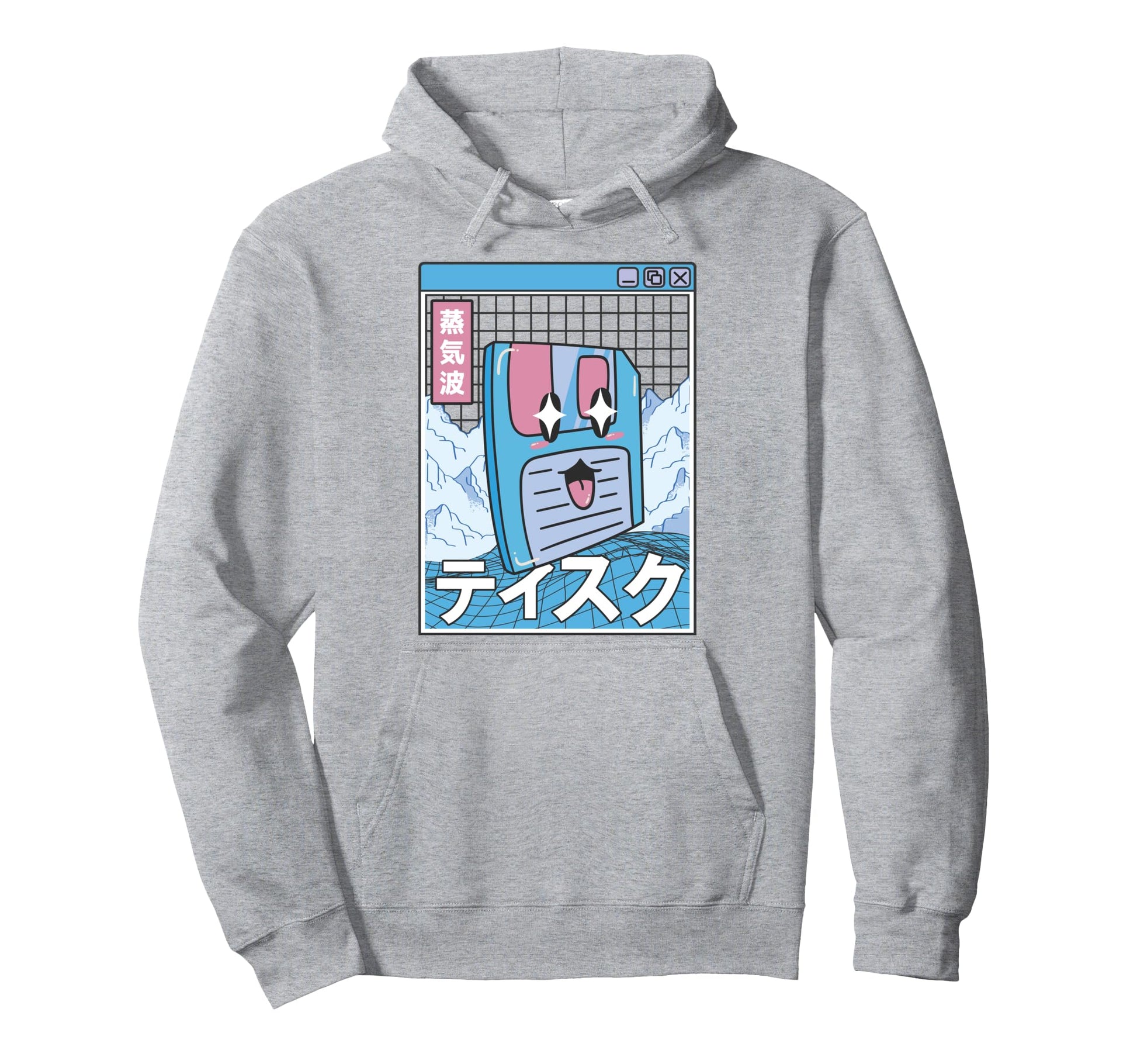 Happy Floppy Disk Digital Japan Otaku Hoodie - Minimalist Print Unisex - T-Shirt, Sweatshirt, Hoodie