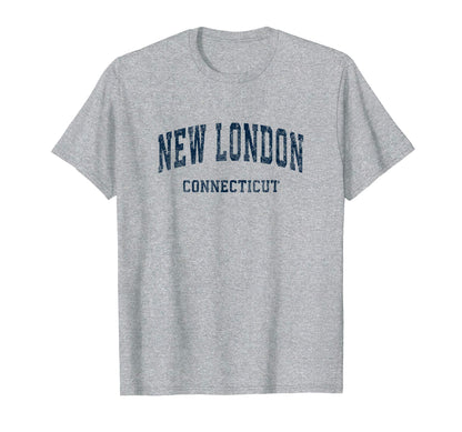 New London Connecticut Ct Varsity T-Shirt - Custom Art Print Men Women - T-Shirt, Sweatshirt, Hoodie