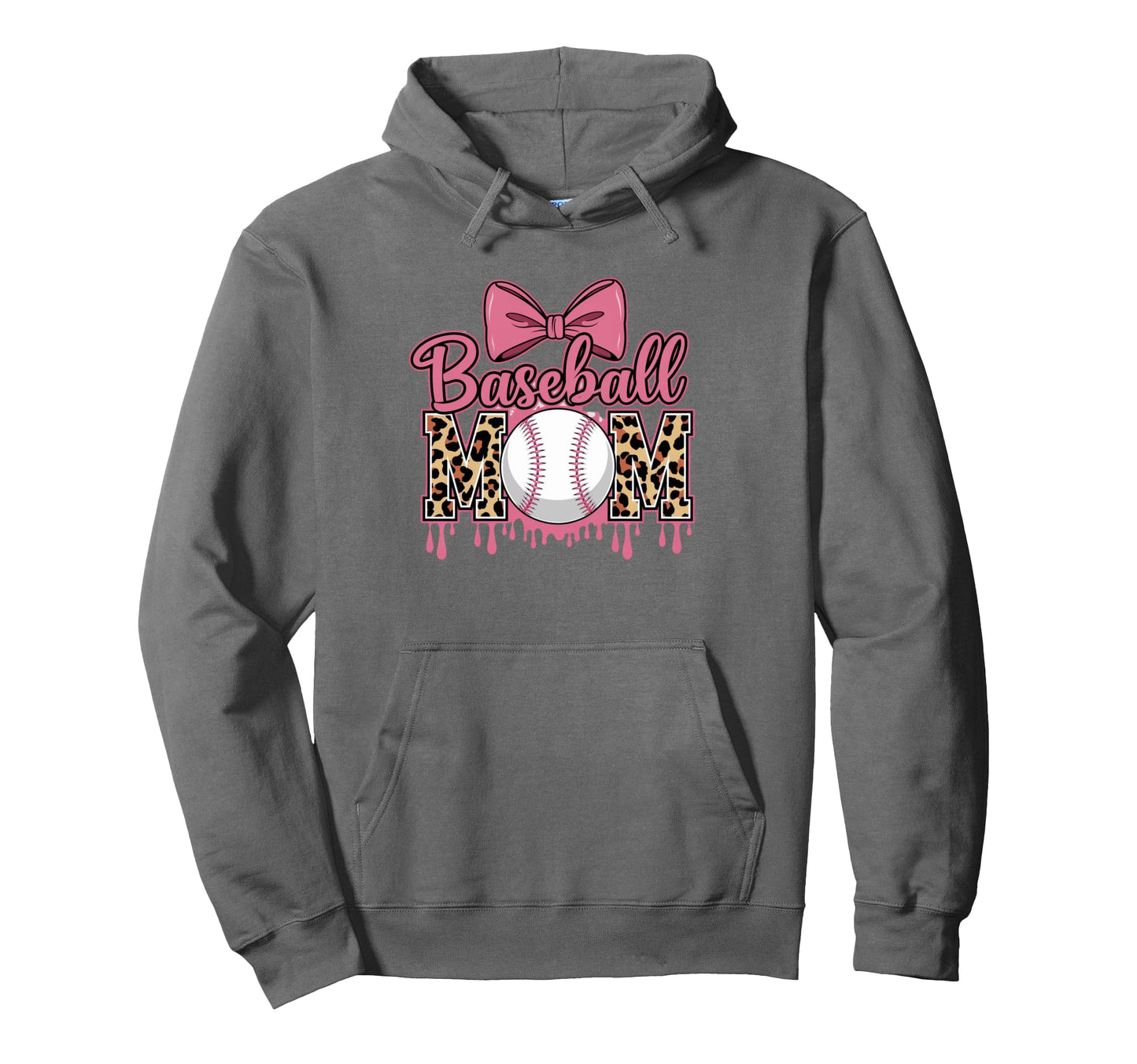 Baseball Mom Baseball Drip Coquette Bow Hoodie - Novelty Apparel Unisex - T-Shirt, Sweatshirt, Hoodie