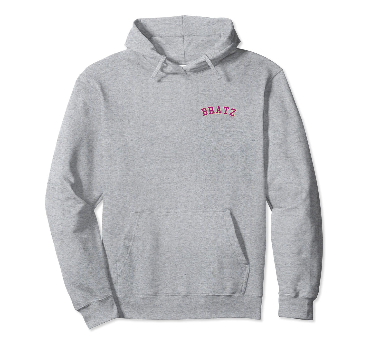 Bratz Varsity Font Pocket Logo Hoodie - Unique Graphic Men Women - T-Shirt, Sweatshirt, Hoodie