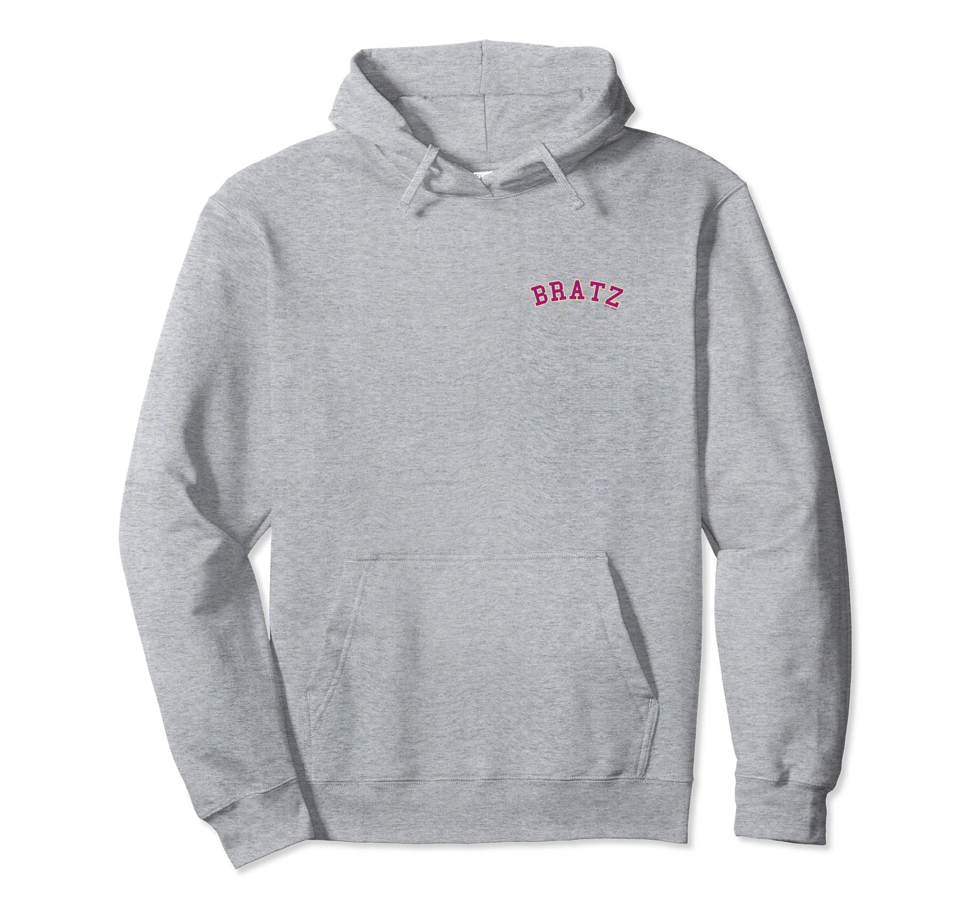 Bratz Varsity Font Pocket Logo Hoodie - Unique Graphic Men Women - T-Shirt, Sweatshirt, Hoodie