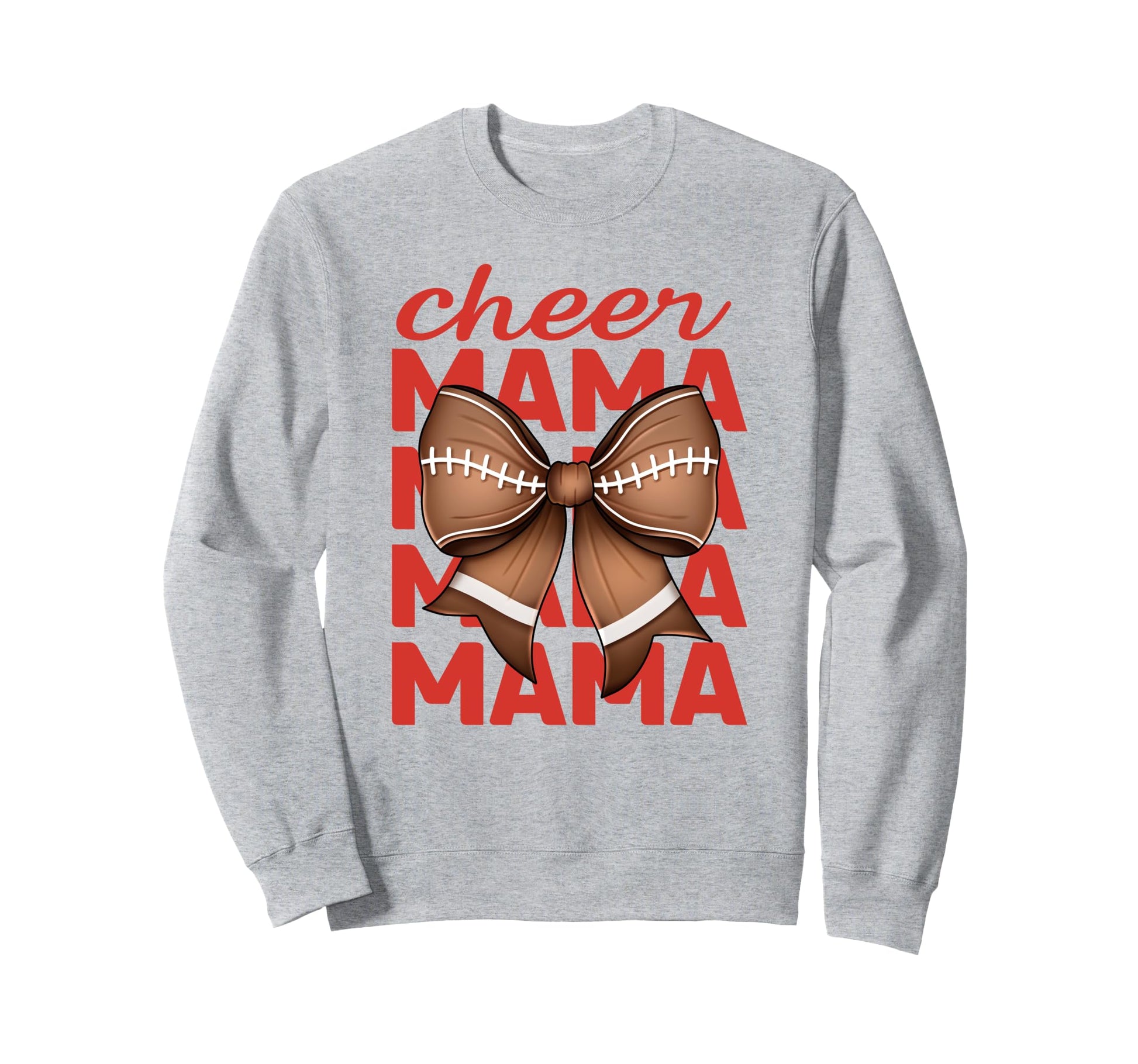 Game Day Red Cheerleader Croquette Bow Sweatshirt - Novelty Apparel Unisex - T-Shirt, Sweatshirt, Hoodie