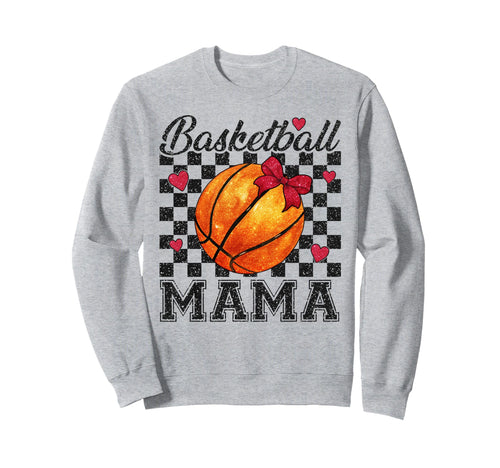 Basketball Mama Coquette Bow Game Sweatshirt - Unique Graphic for Adults - T-Shirt, Sweatshirt, Hoodie