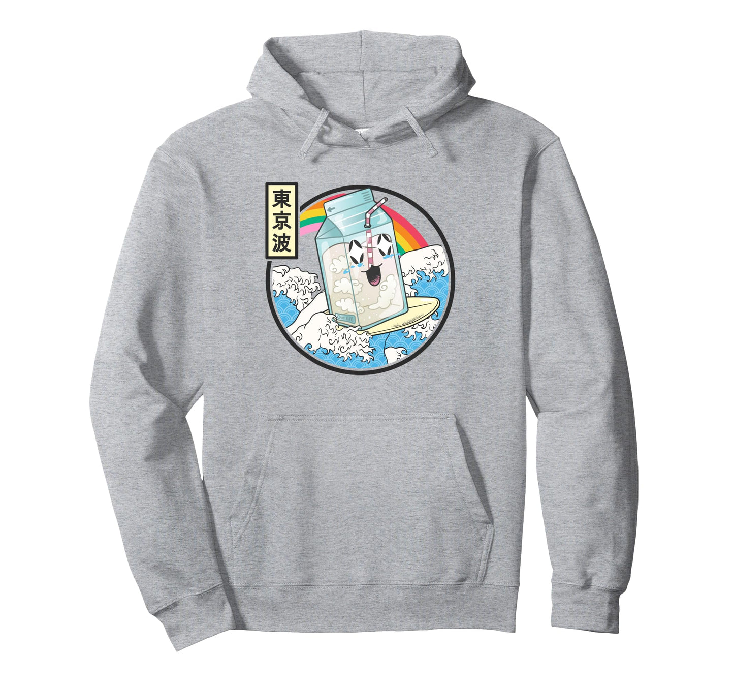 Surfing Milk Carton Japanese Waves Hoodie - Streetwear Style Unisex - T-Shirt, Sweatshirt, Hoodie