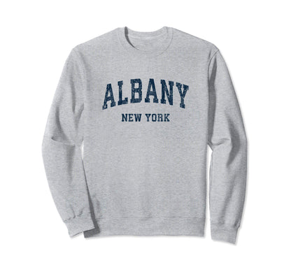 Albany New York Ny Varsity Sports Sweatshirt - Minimalist Print for Adults - T-Shirt, Sweatshirt, Hoodie