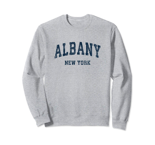 Albany New York Ny Varsity Sports Sweatshirt - Minimalist Print for Adults - T-Shirt, Sweatshirt, Hoodie