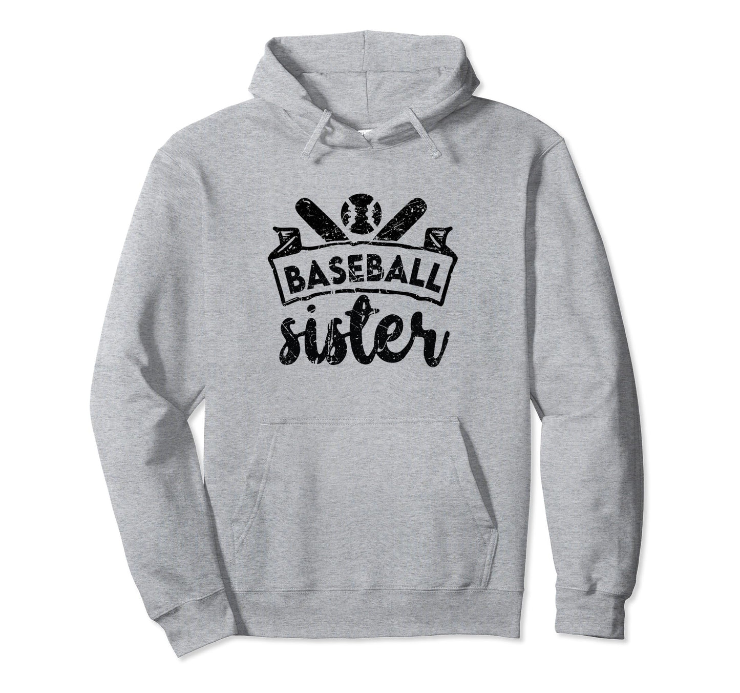 Baseball Sister Sporty Hoodie - Minimalist Print Men Women - T-Shirt, Sweatshirt, Hoodie