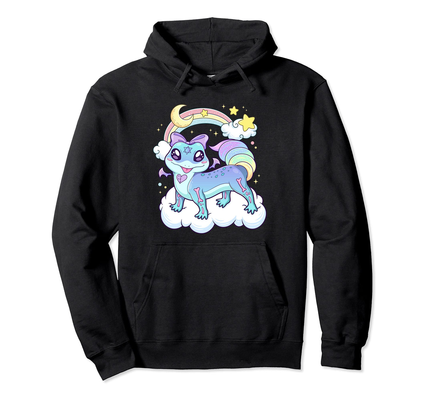 Kawaii Pastel Goth Creepy Rainbow Hoodie - Custom Art Print for Adults - T-Shirt, Sweatshirt, Hoodie