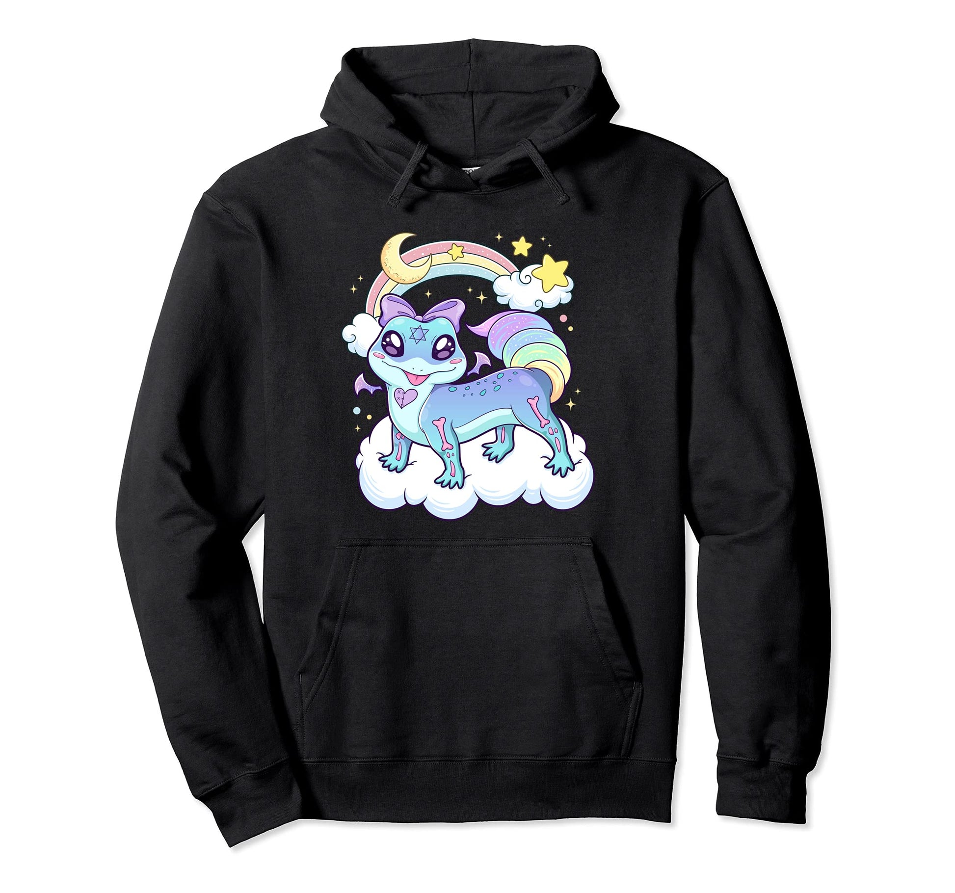 Kawaii Pastel Goth Creepy Rainbow Hoodie - Custom Art Print for Adults - T-Shirt, Sweatshirt, Hoodie