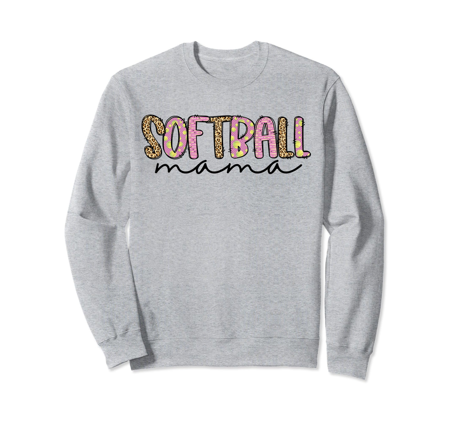 Softball Mom Player Team Mama Sweatshirt - Aesthetic Graphic for Adults - T-Shirt, Sweatshirt, Hoodie