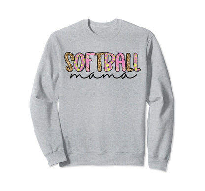 Softball Mom Player Team Mama Sweatshirt - Aesthetic Graphic for Adults - T-Shirt, Sweatshirt, Hoodie