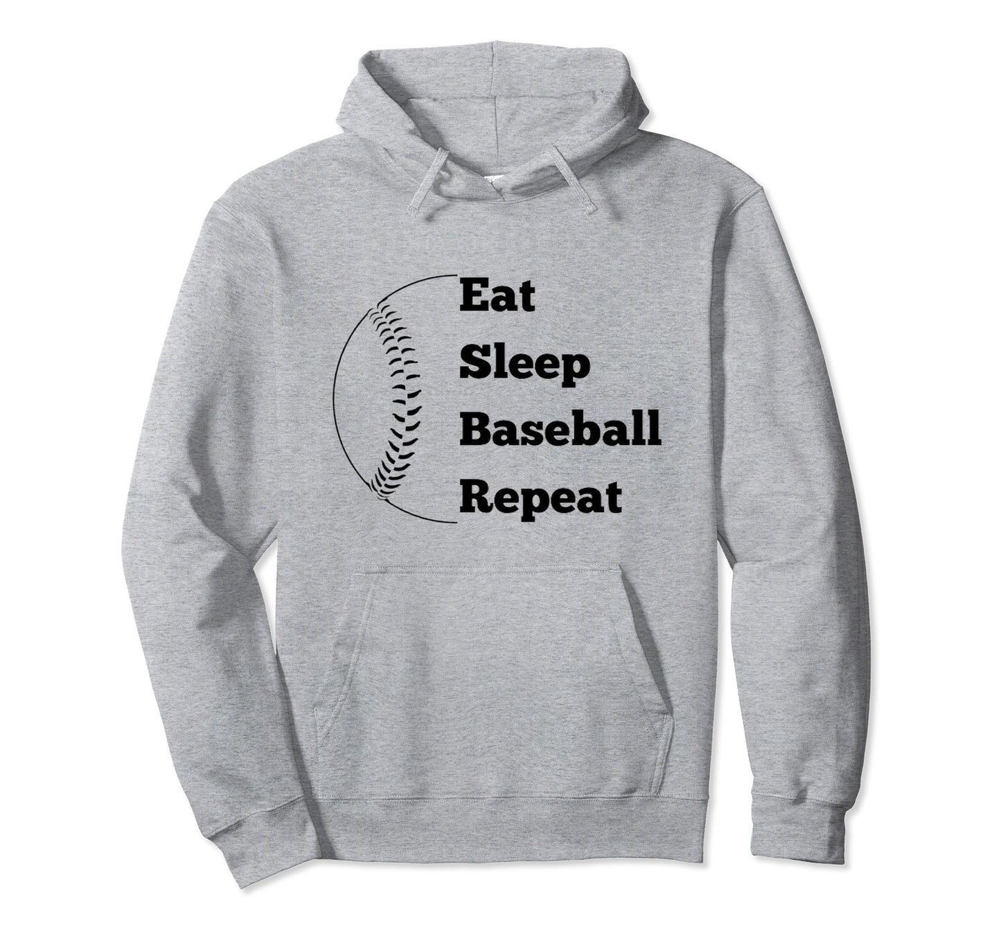 Eat Sleep Baseball Repeat Hoodie - Custom Art Print for Adults - T-Shirt, Sweatshirt, Hoodie