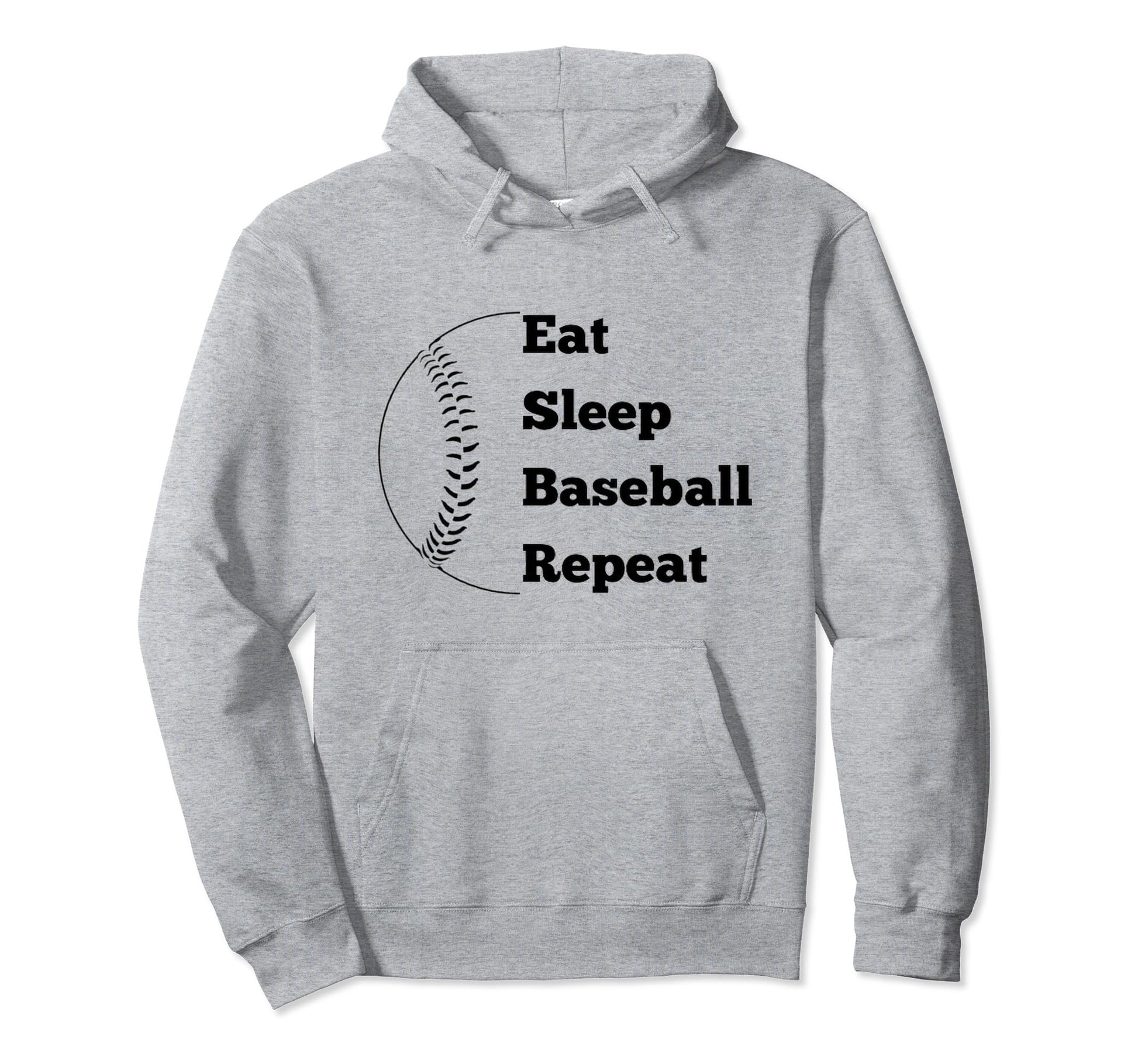 Eat Sleep Baseball Repeat Hoodie - Custom Art Print for Adults - T-Shirt, Sweatshirt, Hoodie