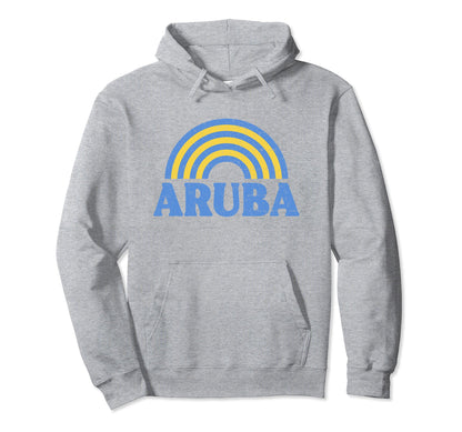 Aruba Flag Rainbow Aruban Pride Hoodie - Novelty Apparel for Adults - T-Shirt, Sweatshirt, Hoodie