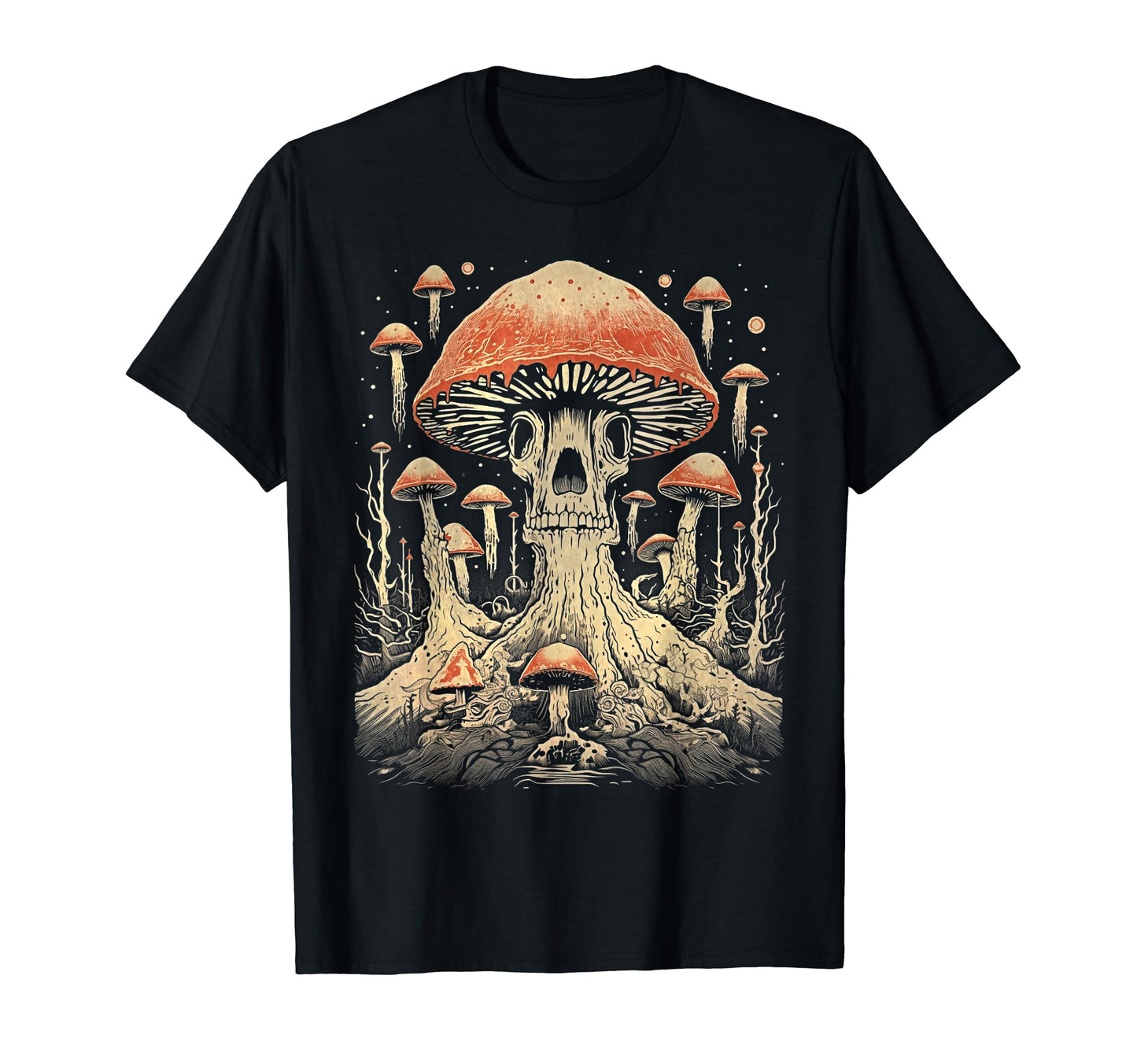 90S Grunge Mushrooms Distressed 103 T-Shirt - Aesthetic Graphic for Adults - T-Shirt, Sweatshirt, Hoodie