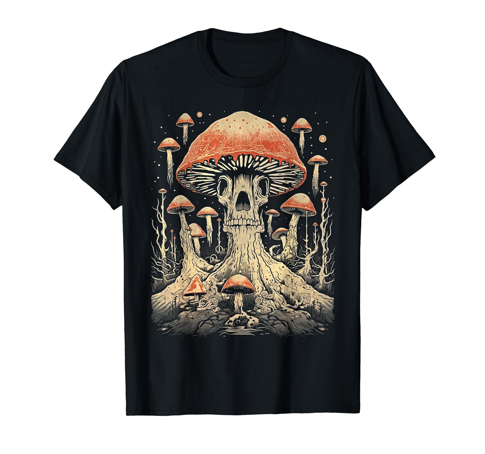 90S Grunge Mushrooms Distressed 103 T-Shirt - Aesthetic Graphic for Adults - T-Shirt, Sweatshirt, Hoodie