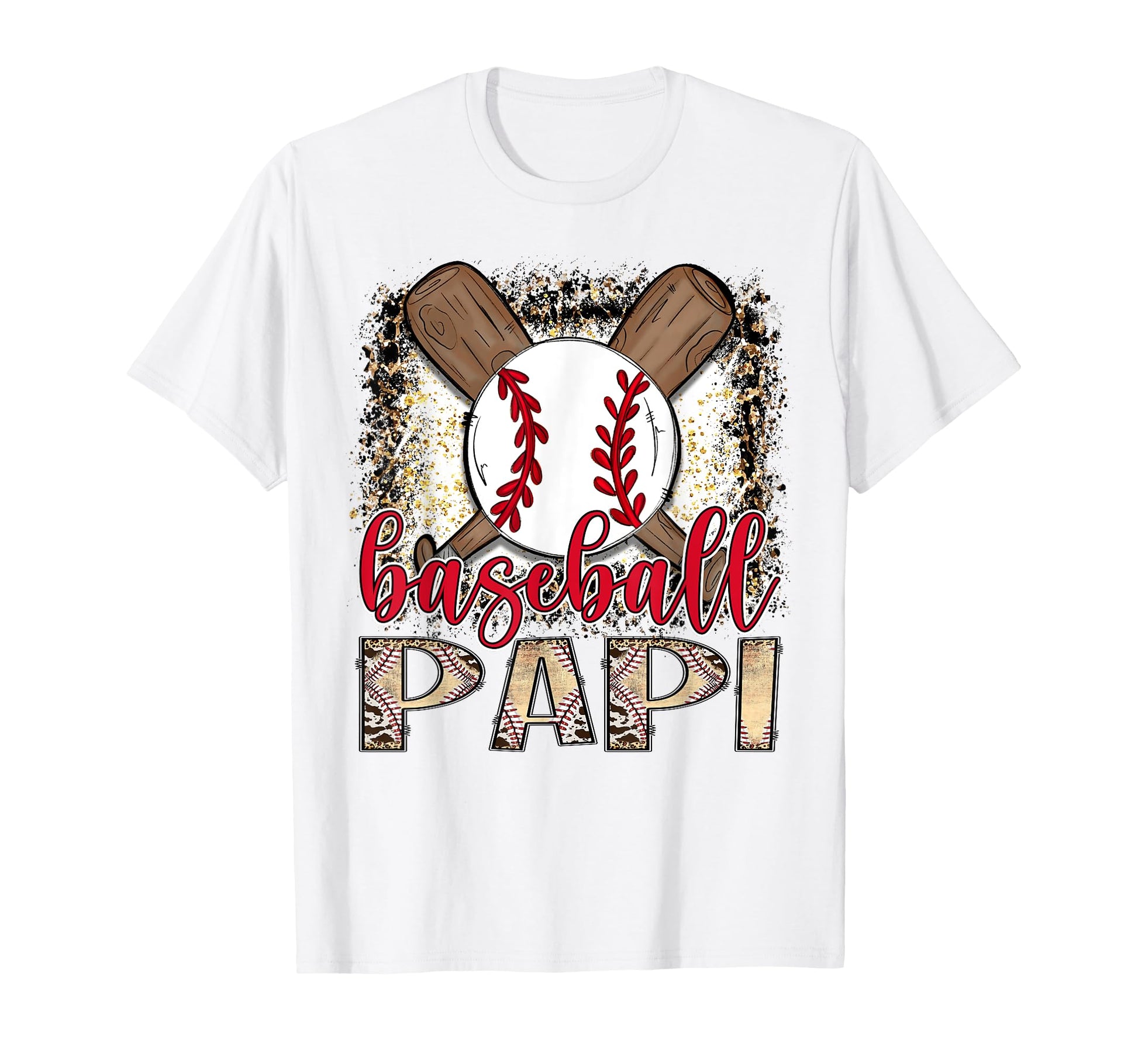 Baseball Papi Leopard Proud Ball Papi T-Shirt - Custom Art Print Unisex - T-Shirt, Sweatshirt, Hoodie