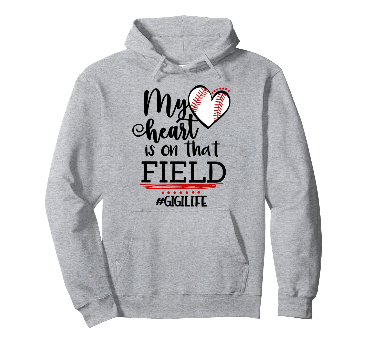 My Heart Is That Field Ballpark Baseball Hoodie - Trendy Graphic Men Women - T-Shirt, Sweatshirt, Hoodie