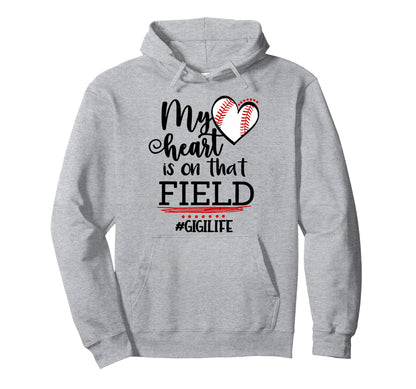 My Heart Is That Field Ballpark Baseball Hoodie - Trendy Graphic Men Women - T-Shirt, Sweatshirt, Hoodie
