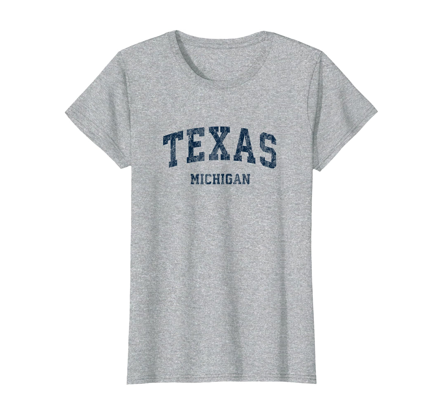 Texas Michigan Mi Varsity Sports Navy T-Shirt - Novelty Apparel for Adults - T-Shirt, Sweatshirt, Hoodie
